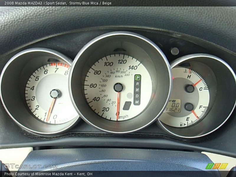Stormy Blue Mica / Beige 2008 Mazda MAZDA3 i Sport Sedan