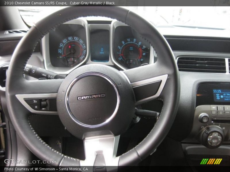Cyber Gray Metallic / Black 2010 Chevrolet Camaro SS/RS Coupe