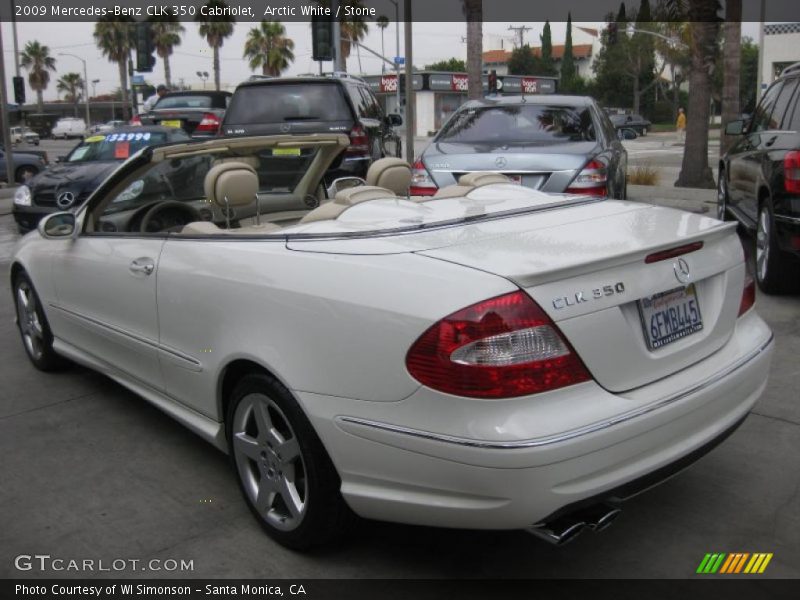 Arctic White / Stone 2009 Mercedes-Benz CLK 350 Cabriolet
