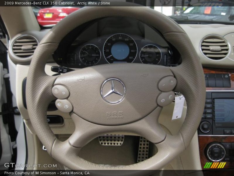 Arctic White / Stone 2009 Mercedes-Benz CLK 350 Cabriolet