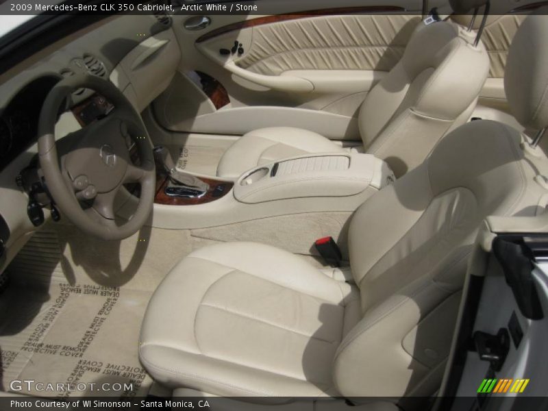 Arctic White / Stone 2009 Mercedes-Benz CLK 350 Cabriolet