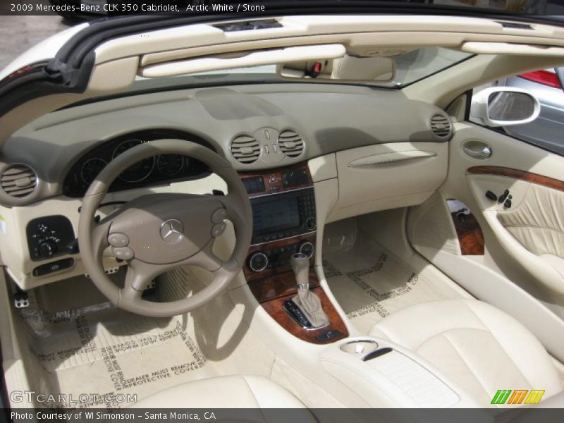 Arctic White / Stone 2009 Mercedes-Benz CLK 350 Cabriolet