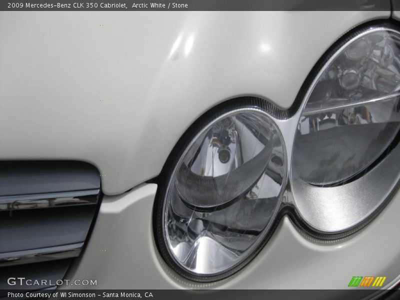Arctic White / Stone 2009 Mercedes-Benz CLK 350 Cabriolet