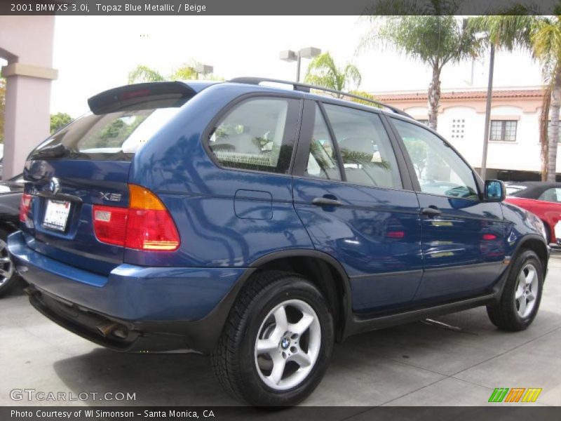 Topaz Blue Metallic / Beige 2001 BMW X5 3.0i