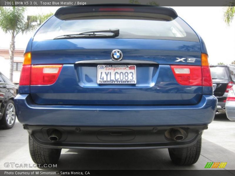 Topaz Blue Metallic / Beige 2001 BMW X5 3.0i
