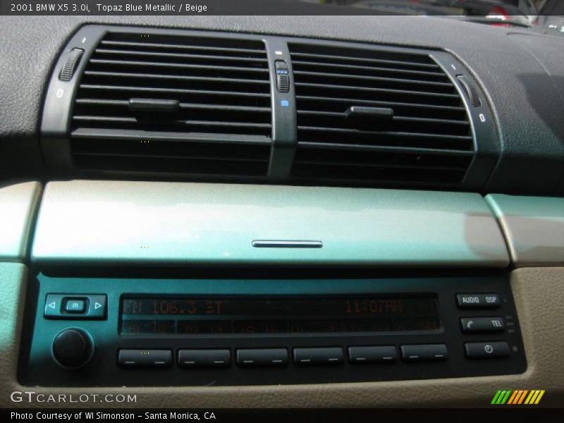 Topaz Blue Metallic / Beige 2001 BMW X5 3.0i