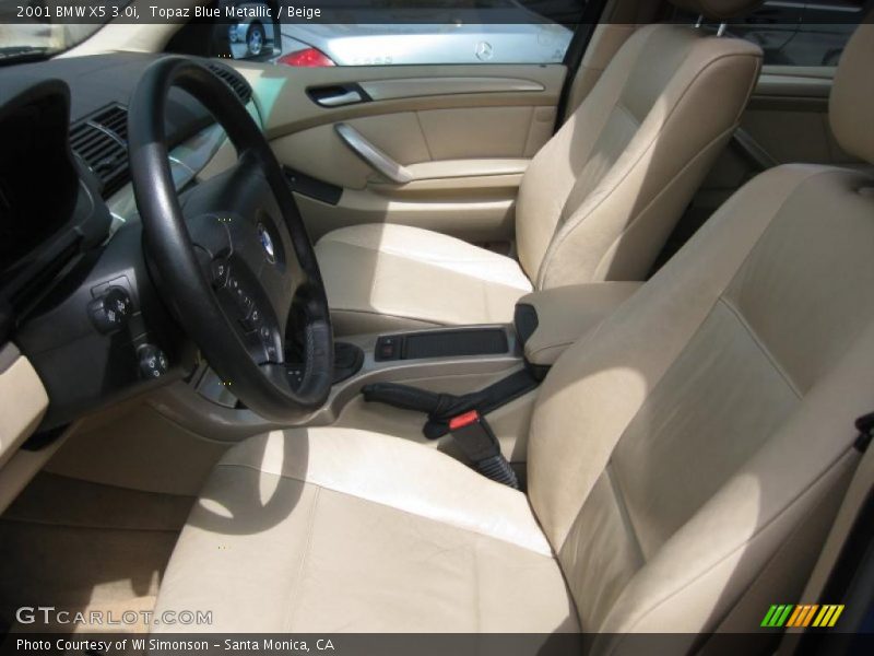 Topaz Blue Metallic / Beige 2001 BMW X5 3.0i