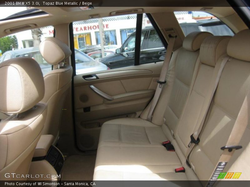 Topaz Blue Metallic / Beige 2001 BMW X5 3.0i