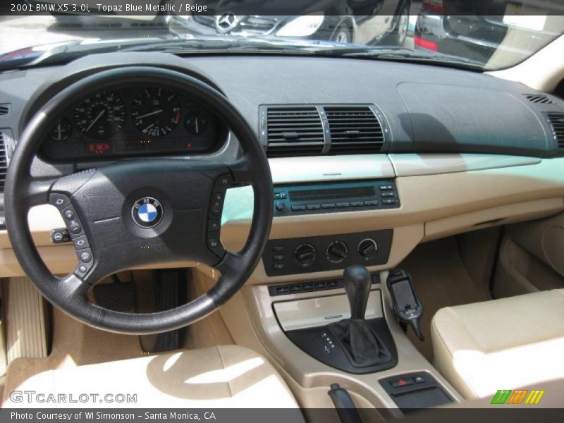Topaz Blue Metallic / Beige 2001 BMW X5 3.0i