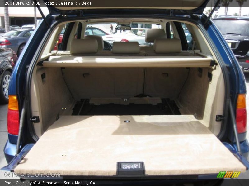 Topaz Blue Metallic / Beige 2001 BMW X5 3.0i