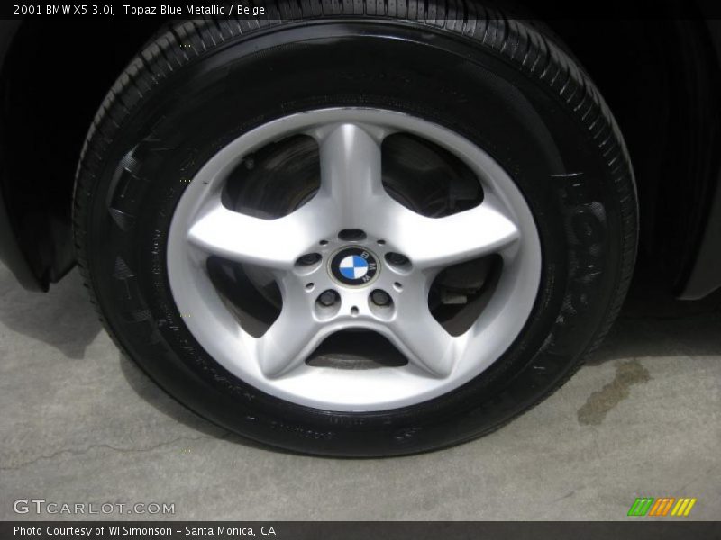 Topaz Blue Metallic / Beige 2001 BMW X5 3.0i