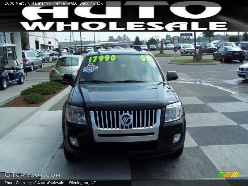 Black / Black 2008 Mercury Mariner V6 Premier 4WD