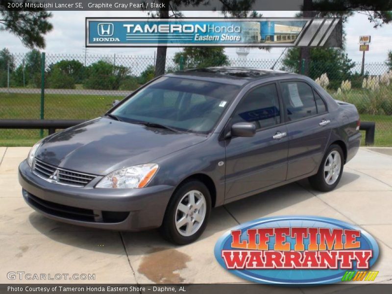 Graphite Gray Pearl / Black 2006 Mitsubishi Lancer SE