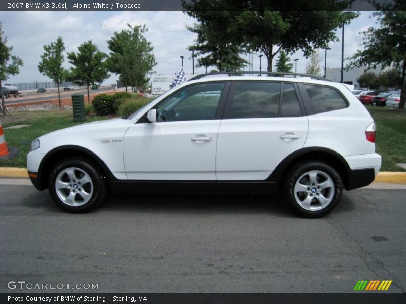 Alpine White / Tobacco 2007 BMW X3 3.0si