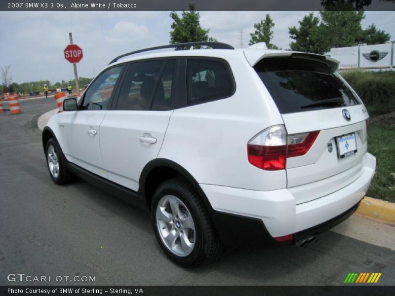 Alpine White / Tobacco 2007 BMW X3 3.0si