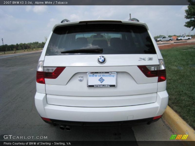 Alpine White / Tobacco 2007 BMW X3 3.0si