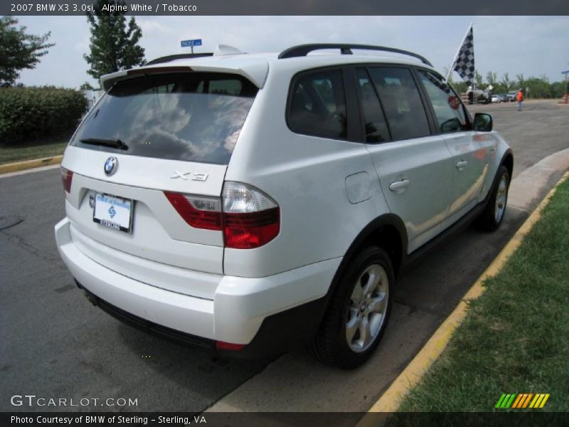Alpine White / Tobacco 2007 BMW X3 3.0si
