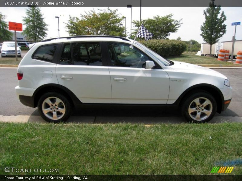 Alpine White / Tobacco 2007 BMW X3 3.0si