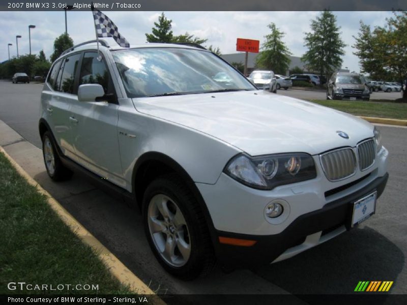 Alpine White / Tobacco 2007 BMW X3 3.0si