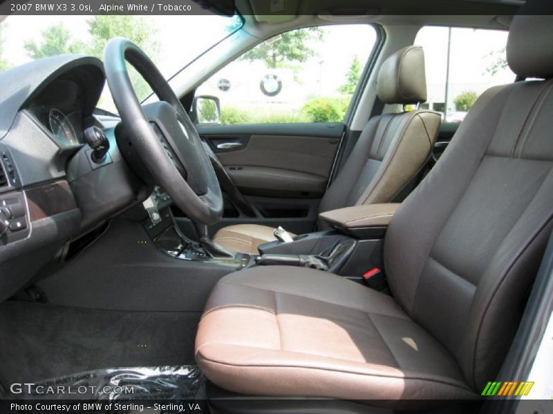 Alpine White / Tobacco 2007 BMW X3 3.0si