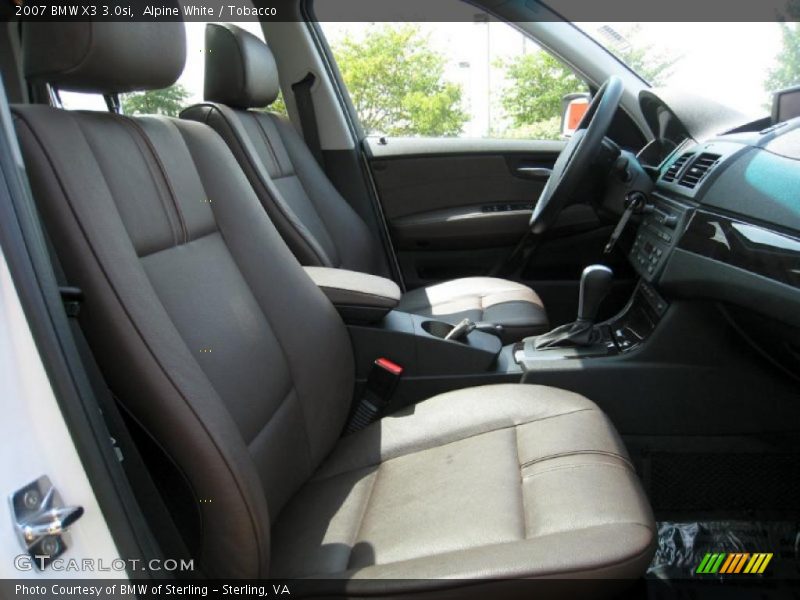 Alpine White / Tobacco 2007 BMW X3 3.0si