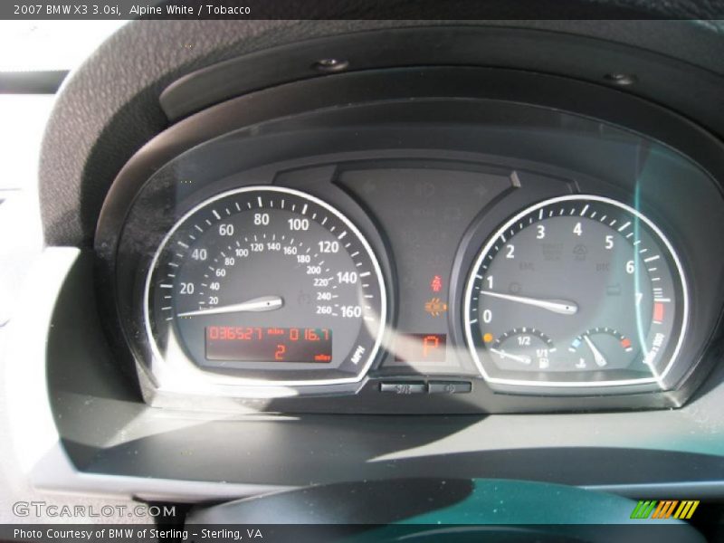 Alpine White / Tobacco 2007 BMW X3 3.0si