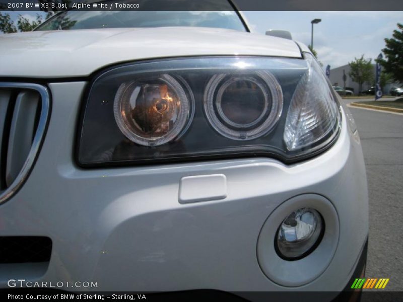 Alpine White / Tobacco 2007 BMW X3 3.0si