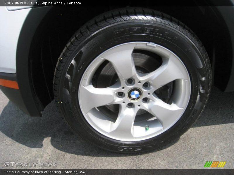 Alpine White / Tobacco 2007 BMW X3 3.0si