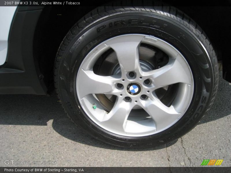 Alpine White / Tobacco 2007 BMW X3 3.0si