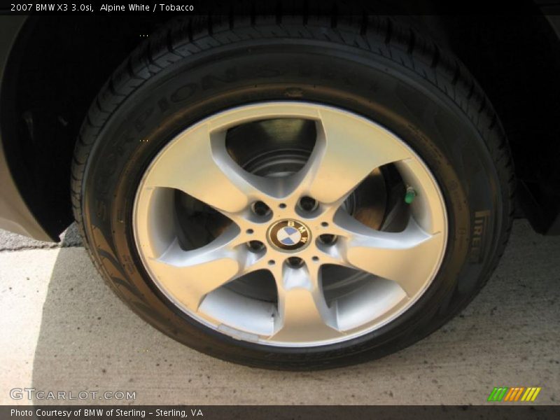 Alpine White / Tobacco 2007 BMW X3 3.0si