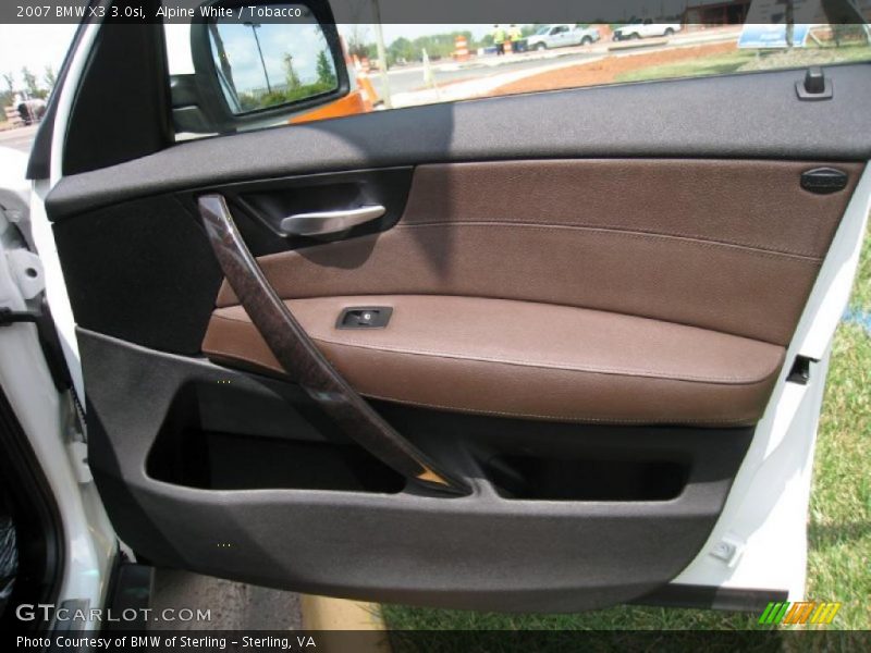 Alpine White / Tobacco 2007 BMW X3 3.0si