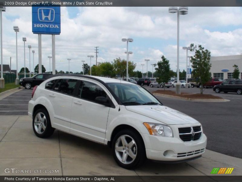 Stone White / Dark Slate Gray/Blue 2009 Dodge Caliber R/T
