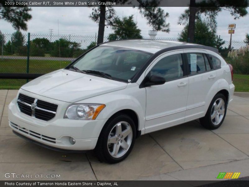 Stone White / Dark Slate Gray/Blue 2009 Dodge Caliber R/T