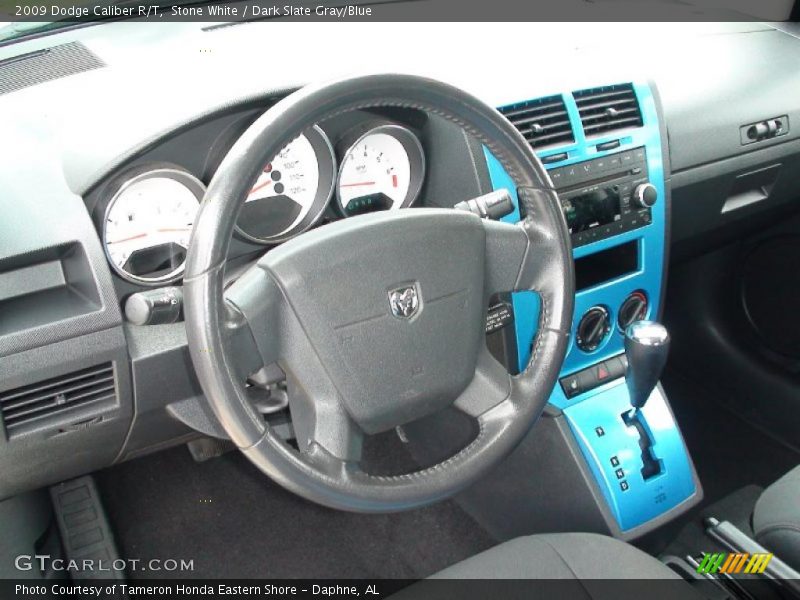 Stone White / Dark Slate Gray/Blue 2009 Dodge Caliber R/T