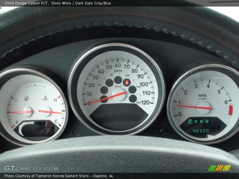 Stone White / Dark Slate Gray/Blue 2009 Dodge Caliber R/T