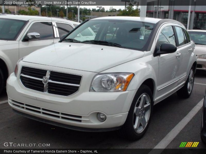 Stone White / Dark Slate Gray/Blue 2009 Dodge Caliber R/T