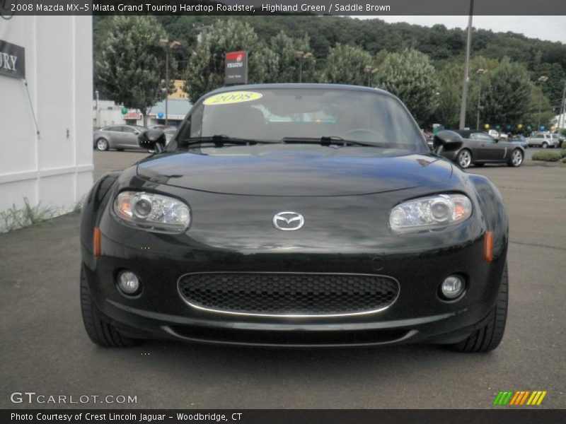 Highland Green / Saddle Brown 2008 Mazda MX-5 Miata Grand Touring Hardtop Roadster