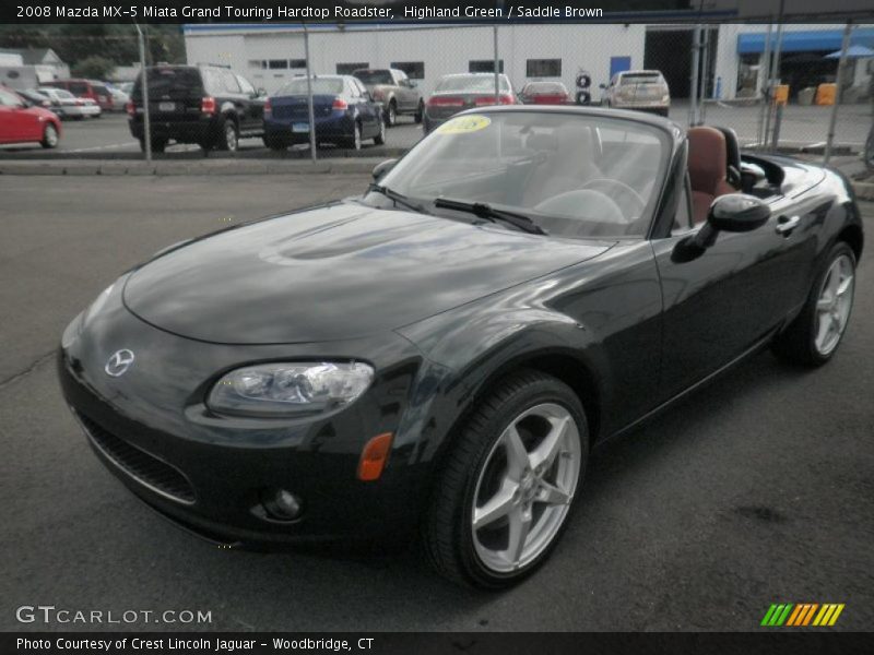Highland Green / Saddle Brown 2008 Mazda MX-5 Miata Grand Touring Hardtop Roadster