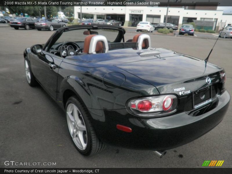 Highland Green / Saddle Brown 2008 Mazda MX-5 Miata Grand Touring Hardtop Roadster