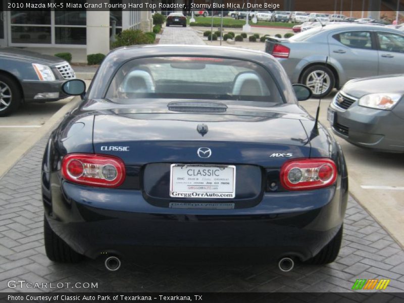 Stormy Blue Mica / Dune Beige 2010 Mazda MX-5 Miata Grand Touring Hard Top Roadster