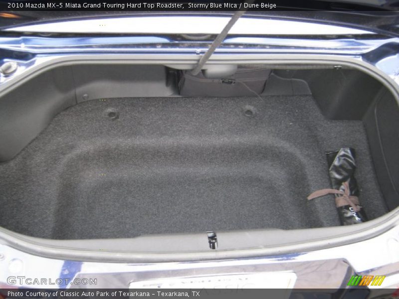 Stormy Blue Mica / Dune Beige 2010 Mazda MX-5 Miata Grand Touring Hard Top Roadster