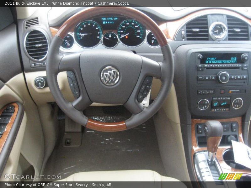 White Diamond Tricoat / Cashmere/Cocoa 2011 Buick Enclave CXL