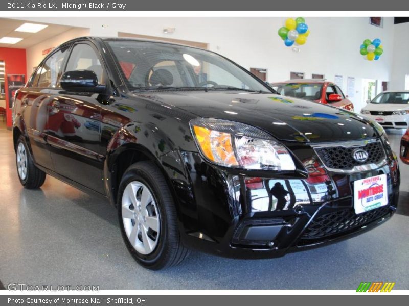 Midnight Black / Gray 2011 Kia Rio LX