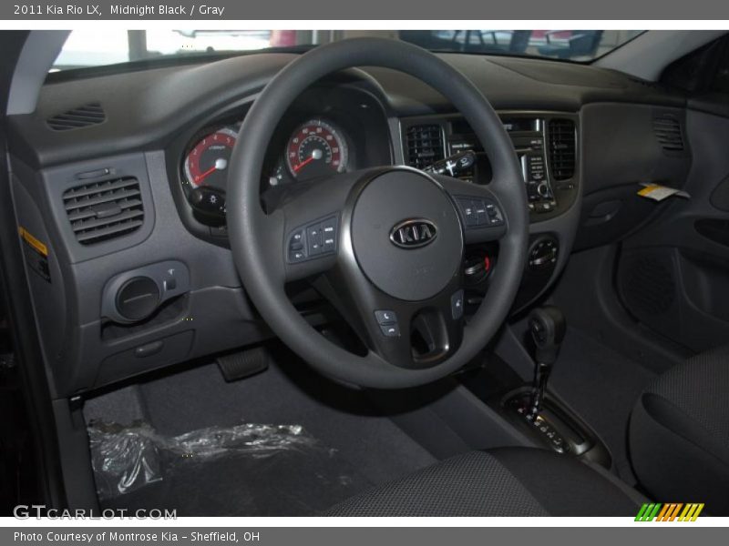 Midnight Black / Gray 2011 Kia Rio LX