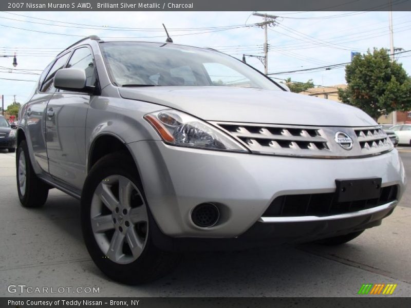 Brilliant Silver Metallic / Charcoal 2007 Nissan Murano S AWD