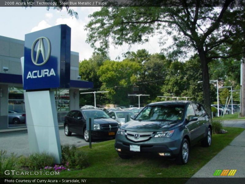 Steel Blue Metallic / Taupe 2008 Acura MDX Technology