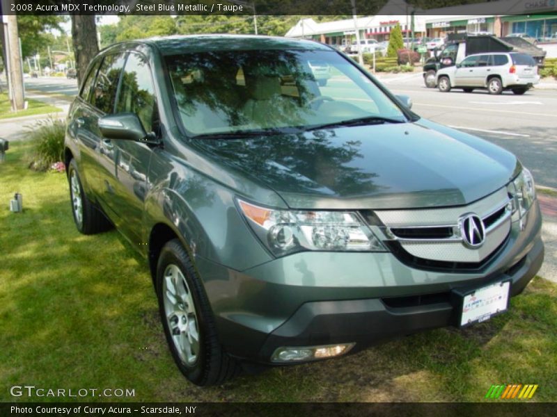 Steel Blue Metallic / Taupe 2008 Acura MDX Technology