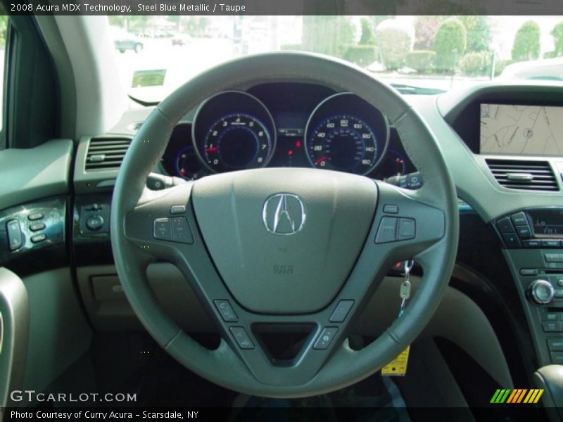 Steel Blue Metallic / Taupe 2008 Acura MDX Technology