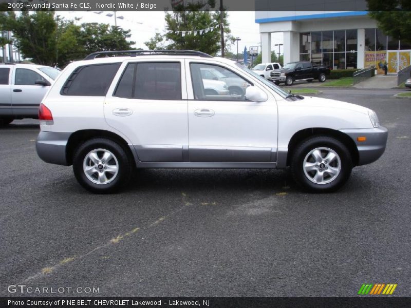 Nordic White / Beige 2005 Hyundai Santa Fe GLS