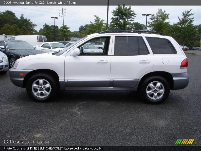 Nordic White / Beige 2005 Hyundai Santa Fe GLS